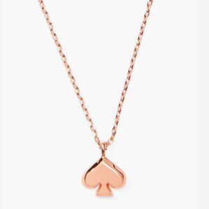 Kate Spade New York EVERYDAY SPADE Mini Pendant Necklace in Rose Gold Tone